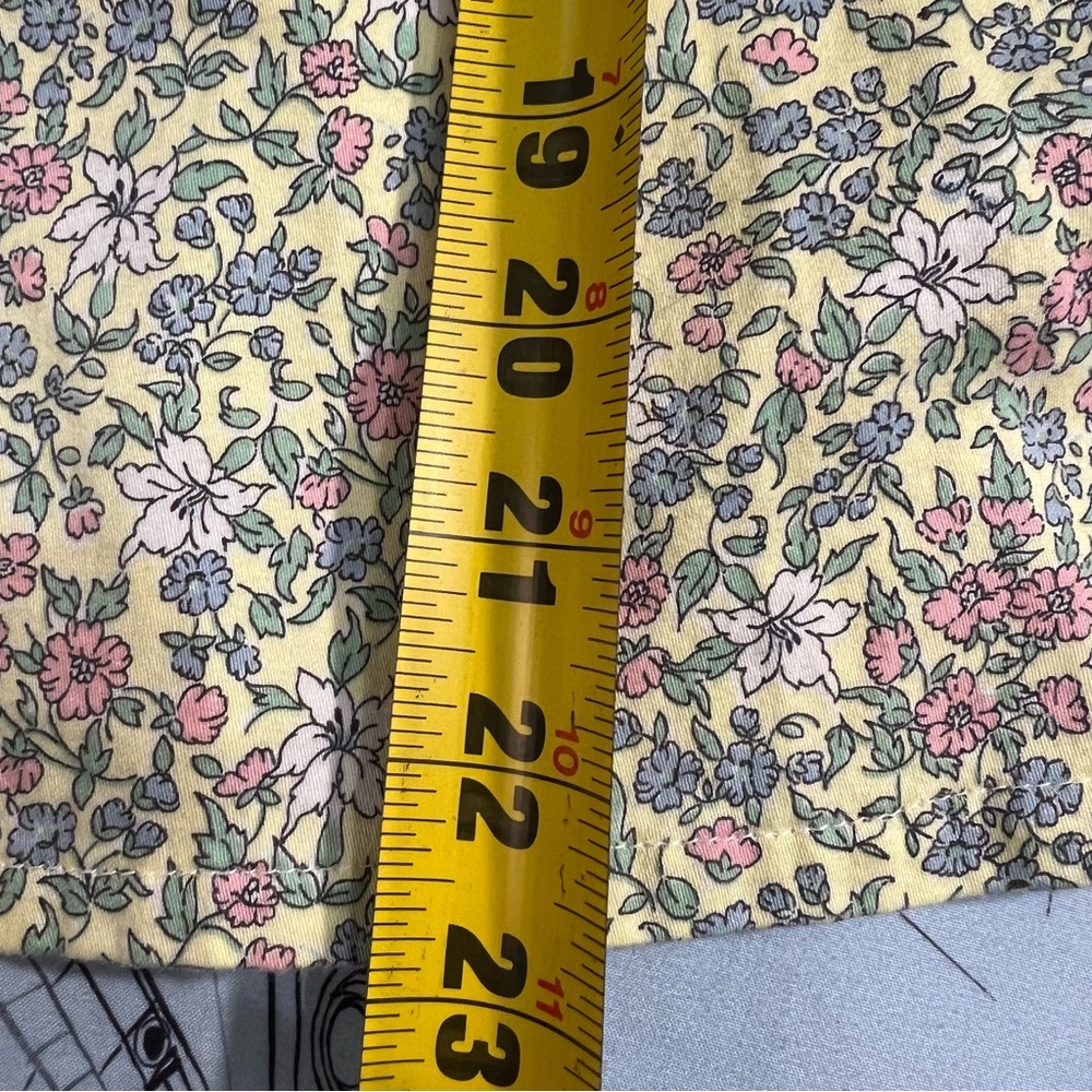 Chaps Yelllow Cream Floral Button-Down Shirt - Picture 7 of 10